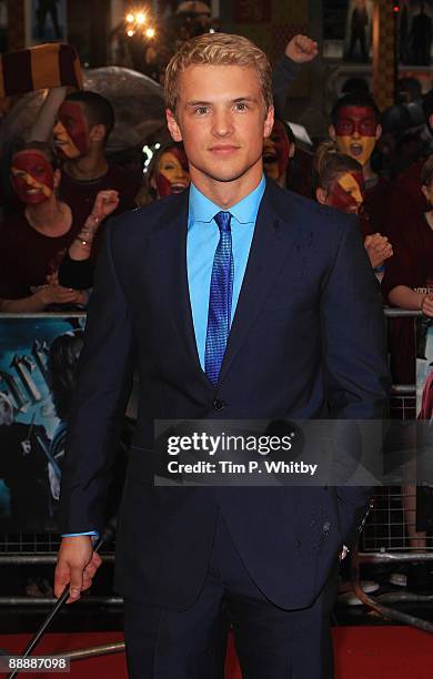 Freddie Stroma arrives for the World Premiere of Harry Potter And The Half Blood Prince at Empire Leicester Square on July 7, 2009 in London, England.