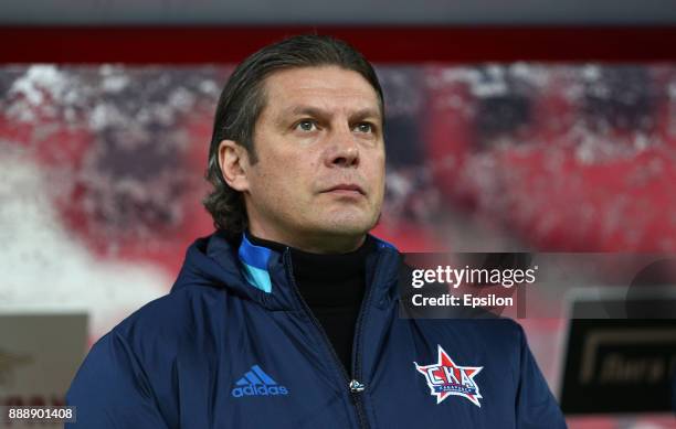 Head coach of SKA Khabarovsk Aleksei Poddubskiy during the Russian Premier League match between FC Rubin Kazan and SKA Khabarovsk at Kazan Arena...