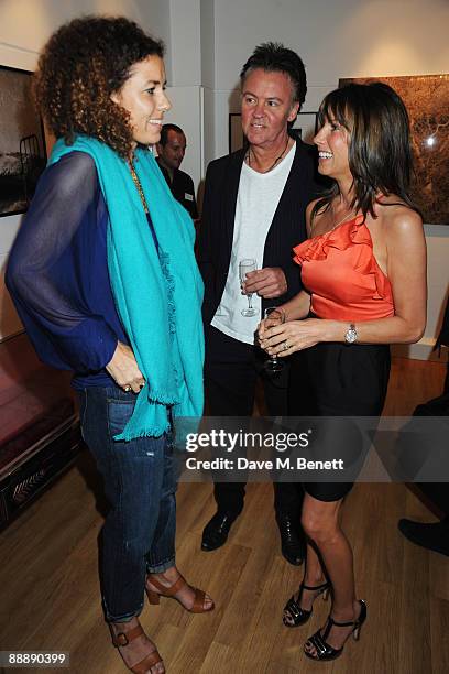Pippa Small and Stacey and Paul Young attend the Little Black Gallery Summer Party, at the Little Black Gallery on July 7, 2009 in London, England.