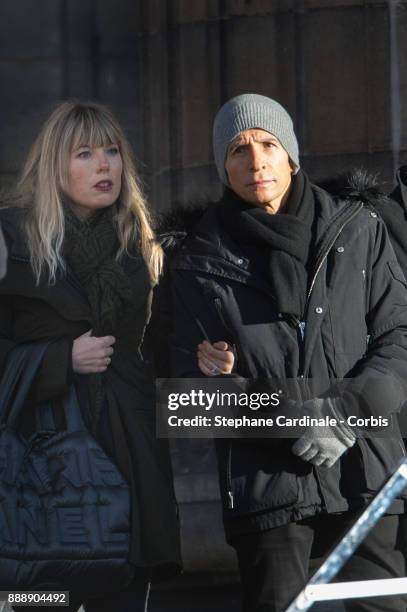 Nagui during Johnny Hallyday's funeral at Eglise De La Madeleine on December 9, 2017 in Paris, France. France pays tribute to Johnny Hallyday, the...