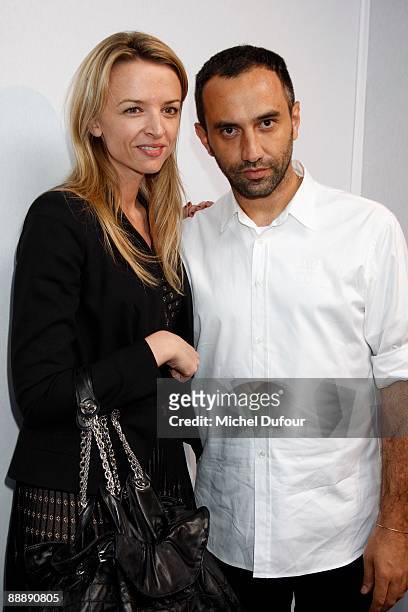 Delphine Arnault and Riccardo Tisci attends the Givenchy Haute Couture A/W 2010 Fashion show at Parc Georges Brassens on July 7, 2009 in Paris,...