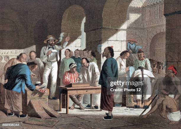 Canton, May 1858. Sale of English goods. Canton bombarded by French and English, Jan. 1858. Trade opened up again. Treaty of peace and free trade...