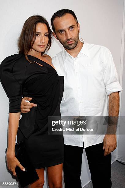 Astrid Munoz and Riccardo Tisci attends the Givenchy Haute Couture A/W 2010 Fashion show at Parc Georges Brassens on July 7, 2009 in Paris, France.