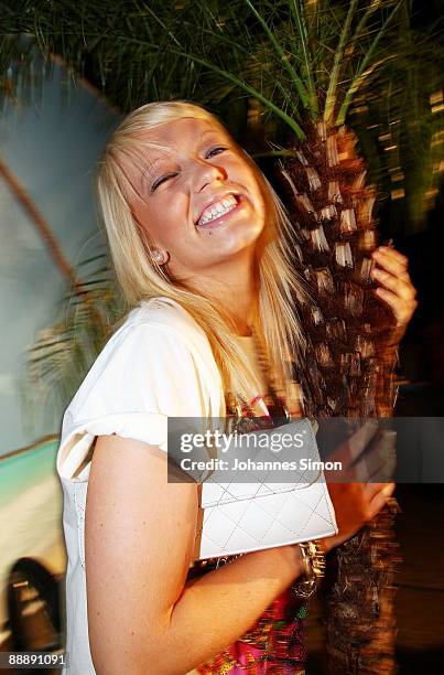 Meike Jakob arrives for The Beach - P1 Summer Party on July 7, 2009 in Munich, Germany.