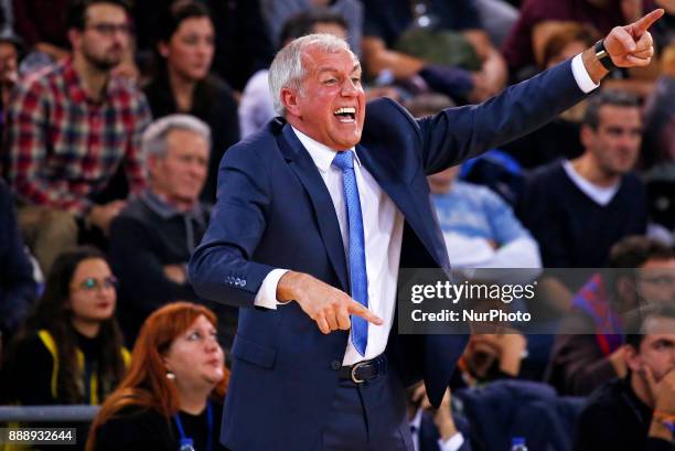 Zeljko Obradovic during the match between FC Barcelona v Fenerbahce corresponding to the week 11 of the basketball Euroleague, in Barcelona, on...