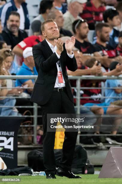 Western Sydney Wanderers coach Josep Gombau at the Hyundai A-League match between Western Sydney Wanderers and Sydney FC on December 09, 2017.