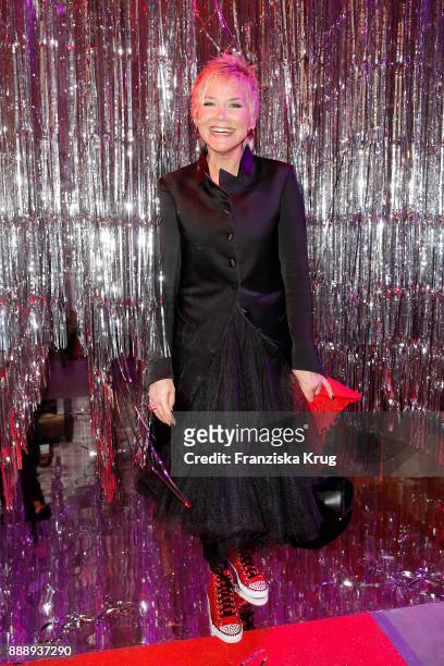 Inka Bause attends the Ein Herz Fuer Kinder Gala reception at Studio Berlin Adlershof on December 9, 2017 in Berlin, Germany.