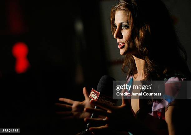 Actress Samantha Harris attends the after party at the Time Hotel for her debut in Broadway's "Chicago" at the Ambassador Theatre on July 7, 2009 in...