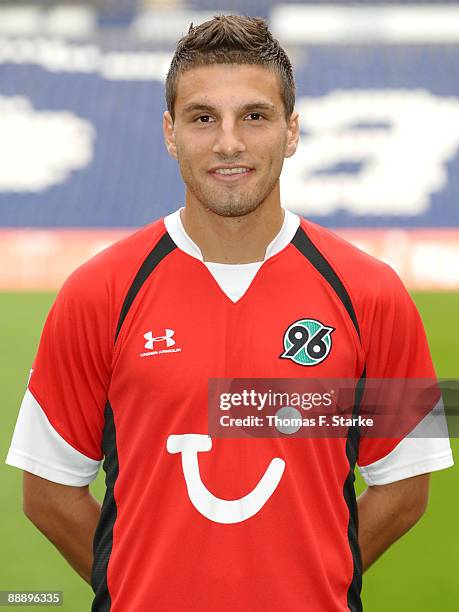 Valdet Rama poses during the Bundesliga Team Presentation of Hannover 96 at the AWD Arena on July 8, 2009 in Hanover, Germany.