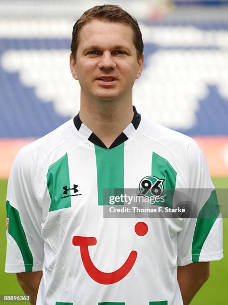 Staff member Thomas Westphal poses during the Bundesliga Team Presentation of Hannover 96 at the AWD Arena on July 8, 2009 in Hanover, Germany.