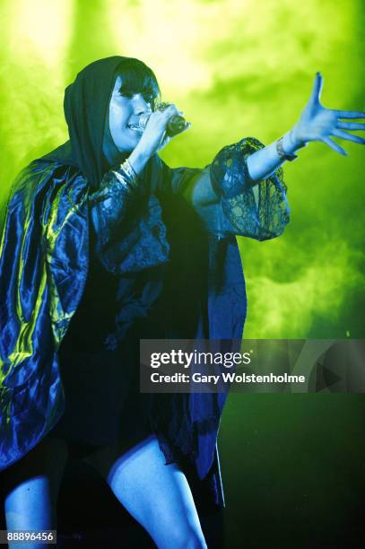 Amanda Blank performs on stage on the first day of Eurockeennes Festival at Malsaucy on July 4, 2009 in Belfort, France.