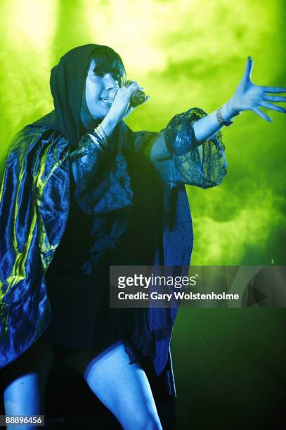 Amanda Blank performs on stage on the first day of Eurockeennes Festival at Malsaucy on July 4, 2009 in Belfort, France.