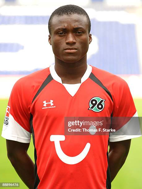 Constant Djakpa poses during the Bundesliga Team Presentation of Hannover 96 at the AWD Arena on July 8, 2009 in Hanover, Germany.