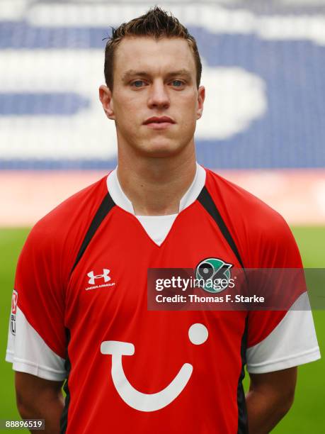 Hanno Balitsch poses during the Bundesliga Team Presentation of Hannover 96 at the AWD Arena on July 8, 2009 in Hanover, Germany.