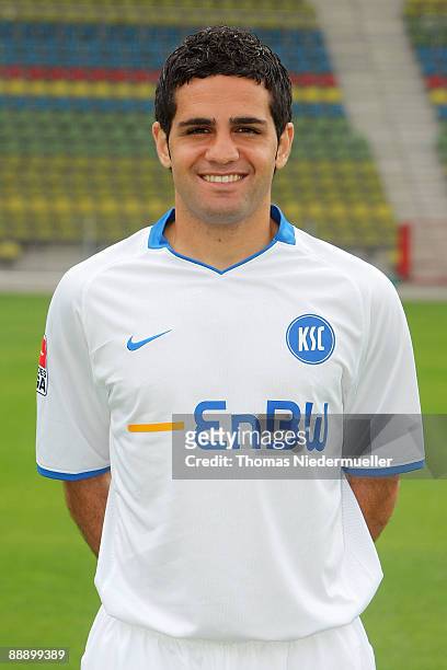 Christian Demirtas, is seen during the Second Bundesliga team presentation of Karlsruher SC at the Wildpark Stadium on July 8, 2009 in Karlsruhe,...