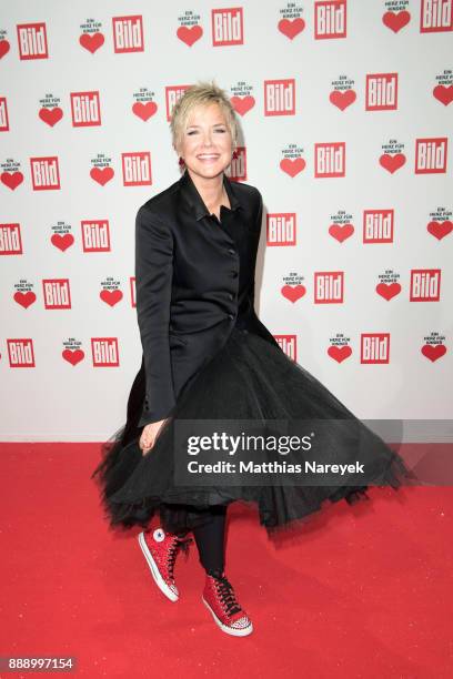 Inka Bause arrives at the Ein Herz Fuer Kinder Gala at Studio Berlin Adlershof on December 9, 2017 in Berlin, Germany.