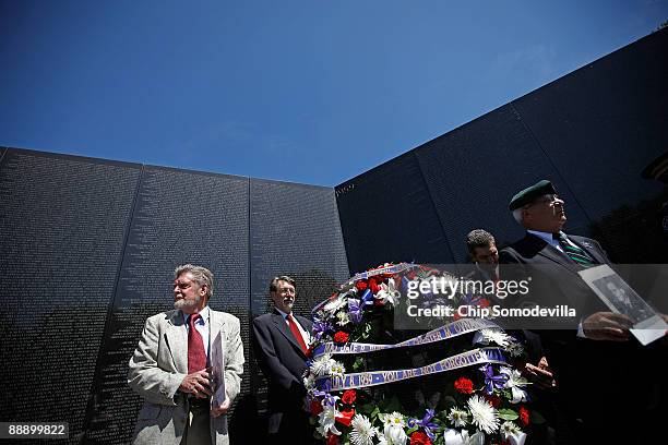 Vietnam War veterans Capt. Nathaniel Ward IV, AFL-CIO Union Veterans Council members Greg Woodshed and Gordon Pavy and former Wentworth Military...