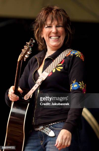 American rock and country singer Lucinda Williams performs live during a concert at the Zitadelle Spandau on July 8, 2009 in Berlin, Germany. The...