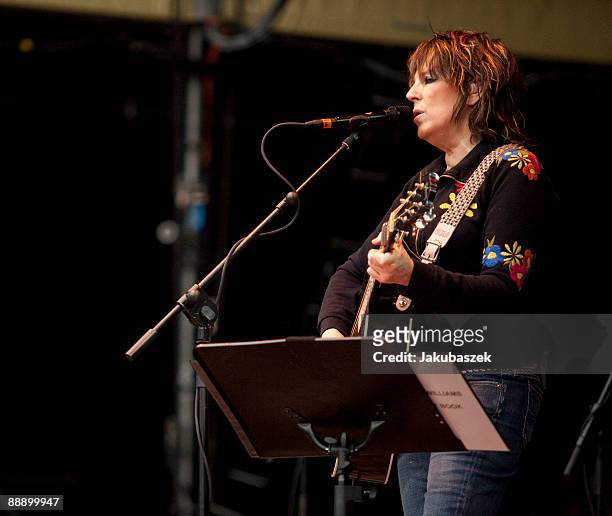 American rock and country singer Lucinda Williams performs live during a concert at the Zitadelle Spandau on July 8, 2009 in Berlin, Germany. The...