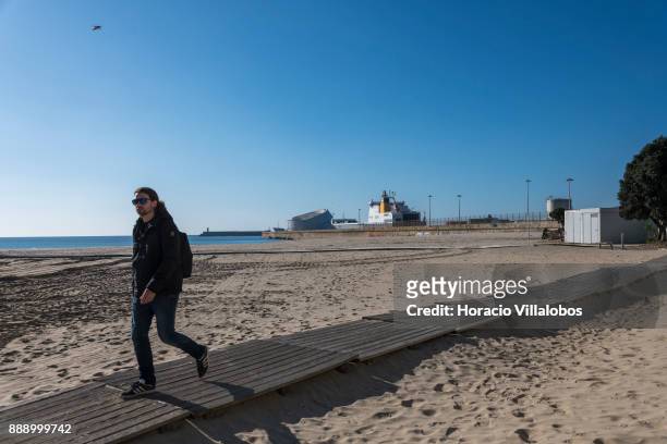 View of harbor and cruise terminal during the visit by participants of Gastronomic FAM Tour on December 02, 2017 in Matosinhos, Portugal. Gastronomic...