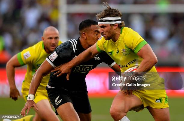 Lewis Holland of Australia during day 1 of the 2017 HSBC Cape Town Sevens match between New Zealand and Australia at Cape Town Stadium on December...