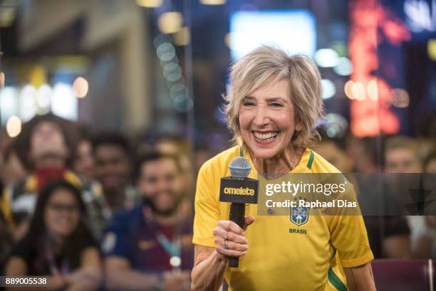 Actress Lin Shaye attends Brazil Comic Con 2017, Insidious: The Last Key Panel attends Brazil Comic Con 2017 on December 9, 2017 in Sao Paulo, Brazil.