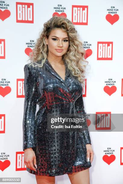 Youtube Star Shirin David attends the 'Ein Herz fuer Kinder Gala' at Studio Berlin Adlershof on December 9, 2017 in Berlin, Germany.