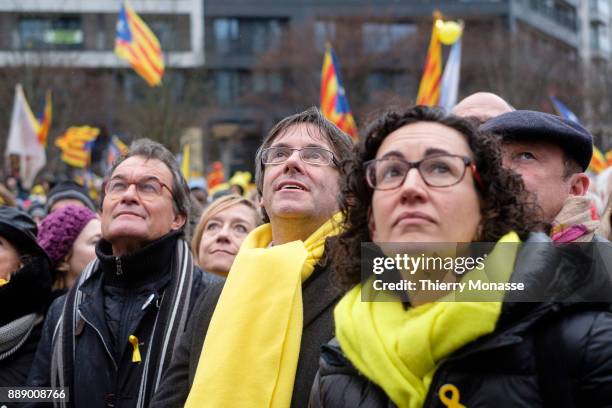 Former President of the Generalitat of Catalonia Artur Mas , Ousted Catalan leader Carles Puigdemont and the General Secretary of the Republican Left...