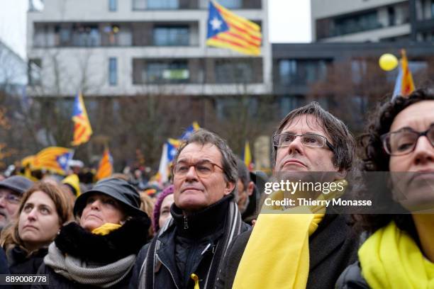 Former President of the Generalitat of Catalonia Artur Mas , Ousted Catalan leader Carles Puigdemont and the General Secretary of the Republican Left...