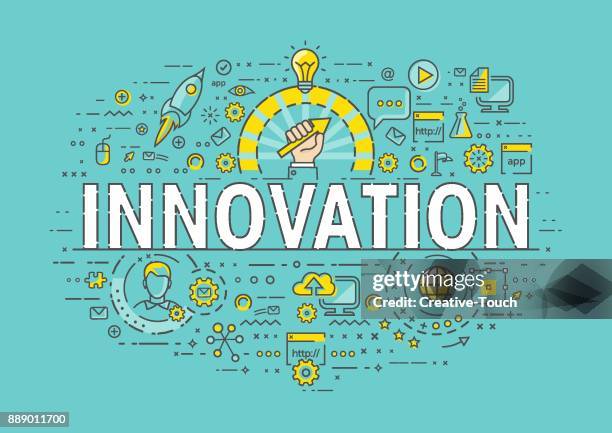 thin concept - innovation - words stock illustrations