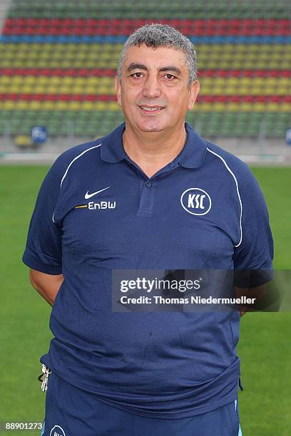 Hueseyin Cayoglus poses during the Second Bundesliga team presentation of Karlsruher SC at the Wildpark Stadium on July 8, 2009 in Karlsruhe, Germany.