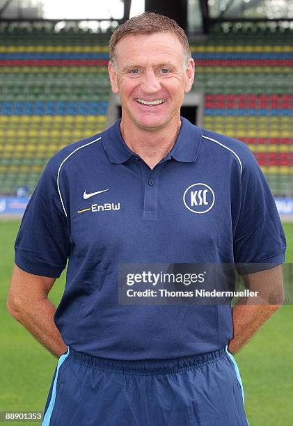 Peter Gadinger poses during the Second Bundesliga team presentation of Karlsruher SC at the Wildpark Stadium on July 8, 2009 in Karlsruhe, Germany.