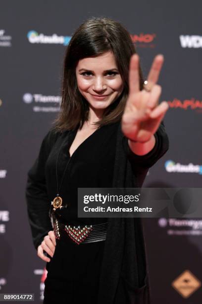 Joyce Ilg attends the 1Live Krone radio award at Jahrhunderthalle on December 07, 2017 in Bochum, Germany.