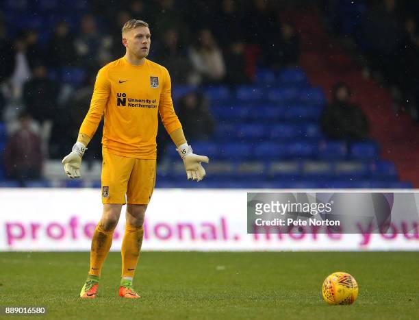 David Cornell of Northampton Town in action during the Sky Bet League One match between Oldham Athletic and Northampton Town at Boundary Park on...