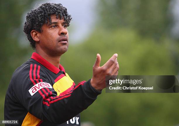 Head coach Frank Rijkaard of Galatasaray is seen during the Zayon Cup match between Galatasaray Istanbuch and Wydad AC Casablanca at the Lorheide...