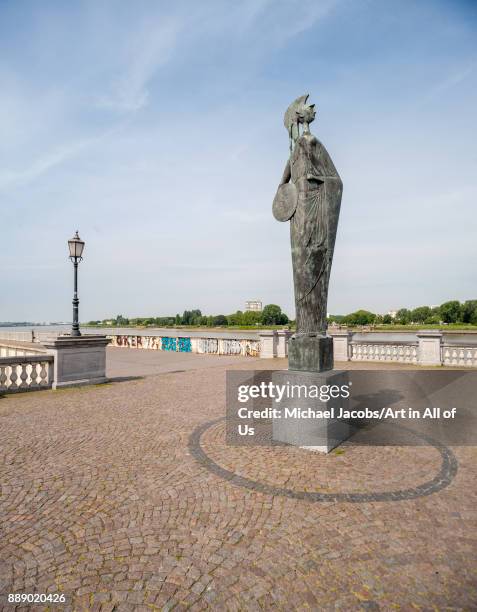 Belgium, Antwerp, Minerva by Marcello Mascherini on the Scheldt quays