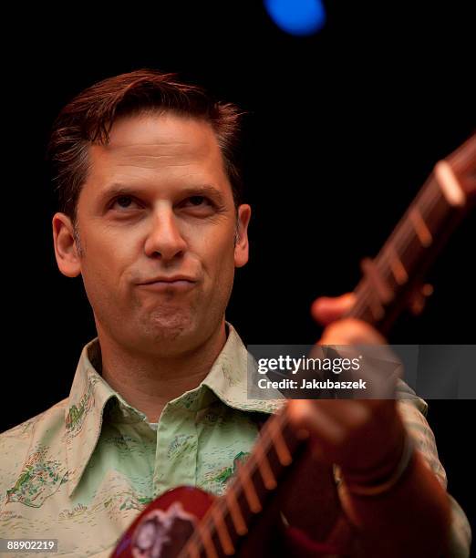 American singer Joey Burns of the country rock band Calexico performs live during a concert at the Zitadelle Spandau on July 8, 2009 in Berlin,...