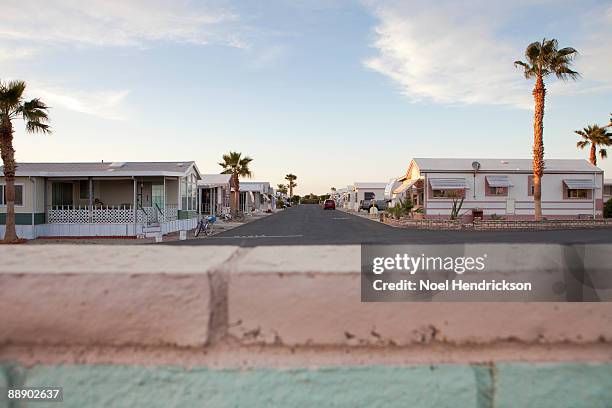 trailer park community - yuma stock pictures, royalty-free photos & images