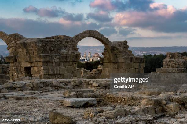 castle of saranta kolones inkato paphos, paphos, cyprus - paphos stock pictures, royalty-free photos & images