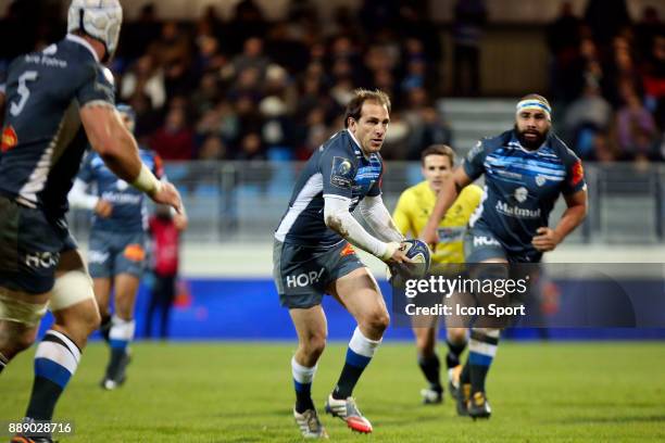 Benjamin Urdapilleta of Castres during the European Champions Cup match between Castres and Racing 92 on December 9, 2017 in Castres, France.