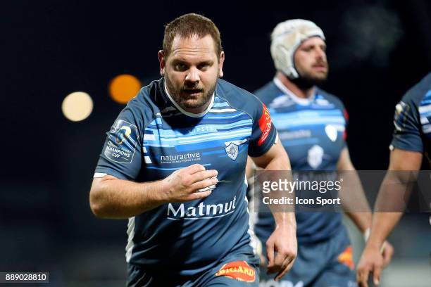 Daniel Kotze of Castres during the European Champions Cup match between Castres and Racing 92 on December 9, 2017 in Castres, France.