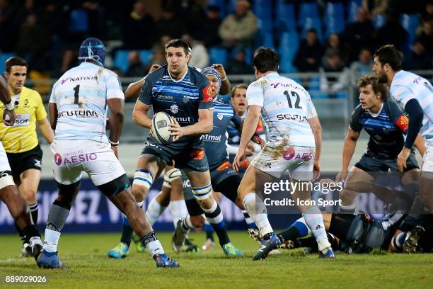 Thibault Lassalle of Castres during the European Champions Cup match between Castres and Racing 92 on December 9, 2017 in Castres, France.