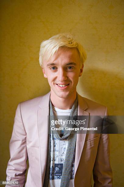 Tom Felton visits Toronto to promote Harry Potter & The Half Blood Prince at the Fairmont Hotel on July 8, 2009 in Toronto, Canada.