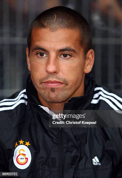 Milan Baros of Galatasaray is seen during the Zayon Cup match between Galatasaray Istanbuch and Wydad AC Casablanca at the Lorheide stadium on July...