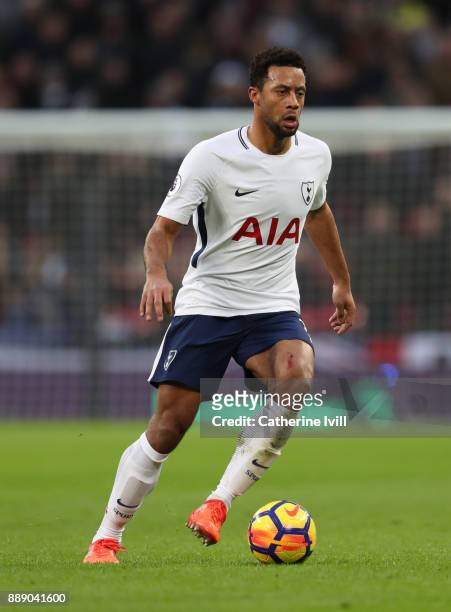 Mousa Dembele of Tottenham Hotspur during the Premier League match between Tottenham Hotspur and Stoke City at Wembley Stadium on December 9, 2017 in...