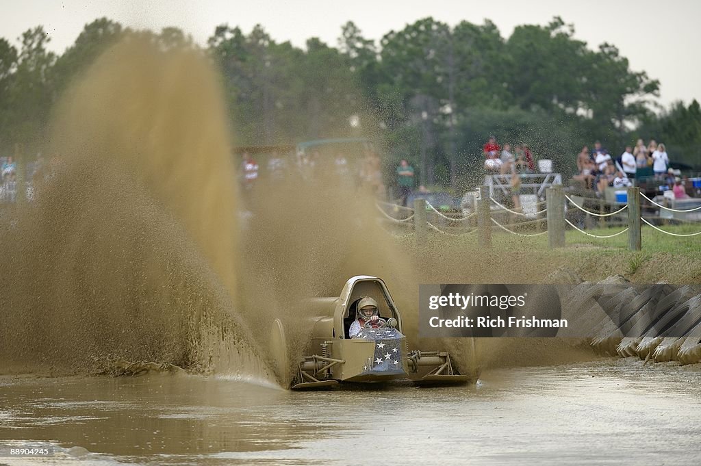 View of miscellaneous mudders and swampbuggy action at Redneck Yacht ...