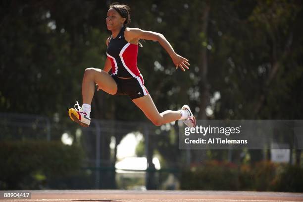 Where Will They Be: Portrait of 15-year-old triple jumper Ciarra Brewer. Union City, CA 5/28/2009 CREDIT: Al Tielemans