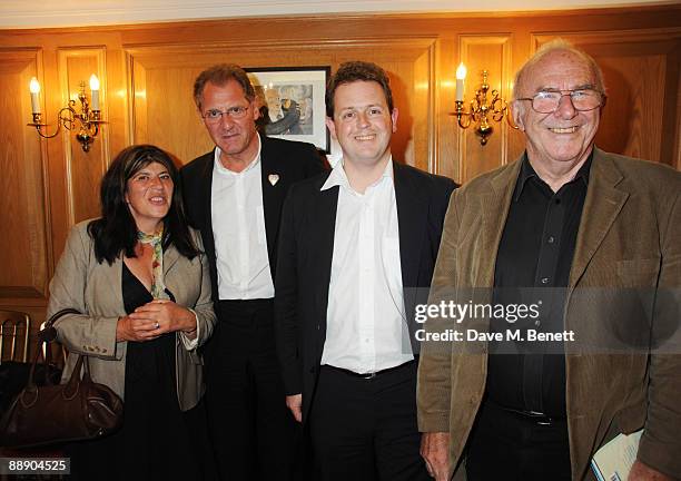 Annie Freud, Andrew Motion, Matthew d'Ancona and Clive James at The Spectator Launches Poetry Evening Nights on July 8, 2009 in London, England.