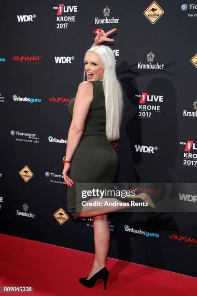 Daniela Katzenberger attends the 1Live Krone radio award at Jahrhunderthalle on December 07, 2017 in Bochum, Germany.