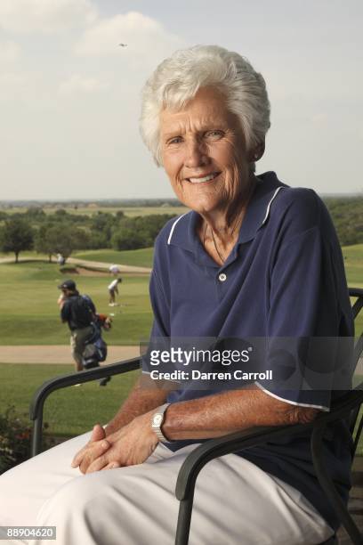 Where Are They Now: Portrait of former LPGA player Kathy Whitworth at Trophy Club CC. Whitworth holds all time win record among pro golfers with 88...
